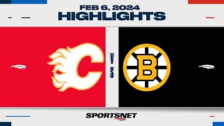 NHL Highlights  Flames vs Bruins  February 6 2024 [upl. by Aronoff]