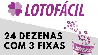 🔴 Planilha Grátis  LOTOFACIL 24 dezenas com 3 fixas  100 15 PONTOS [upl. by Uol]