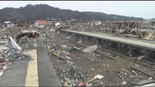 東日本大震災 岩手県大槌町の被害状況 [upl. by Oniluap]