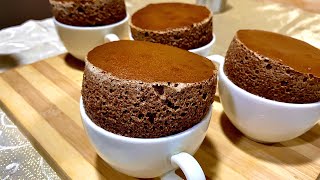 Soufflé au chocolat sans gluten ⚠️ تحلية ساهلة توجديها في دقائق و بمكونات بسيطة و بدون غلوتين [upl. by Aninotna]