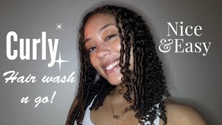 Reviving my curls  Curly Hair Wash n Go Routine [upl. by Lraed443]