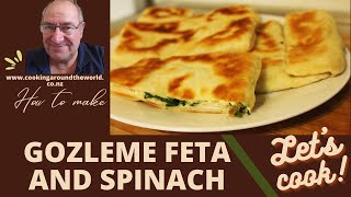 Turkish Gozleme With Spinach And Feta  Turkish Delightful [upl. by Brigitta]