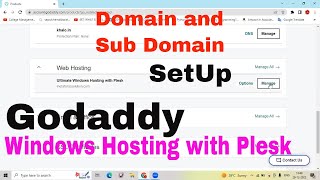 How to setup domain in godaddy  Windows Hosting Plesk  godaddy plesk [upl. by Janis]