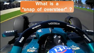 What is a quotsnap of oversteerquot in Formula 1 [upl. by Hayley]