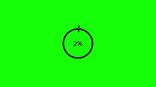 Pie Chart 0 to 40 Percentage Circular Loading Green Screen  4K  FREE TO USE [upl. by Perkins]