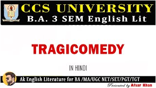 Tragicomedy  Tragi comedy In Hindi  Tragicomedy in English Literature for BA 3 Sem CCSU Meerut [upl. by Anitan]