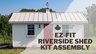 EZFit Riverside Shed Kit 12x20 Assembly [upl. by Terrag]