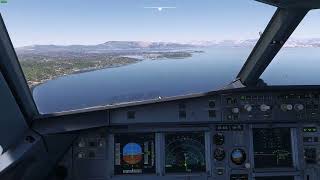 Landing at loannis Kapodistrias Intl Airport Corfu LGKR MSFS pilots view [upl. by Lucilia71]