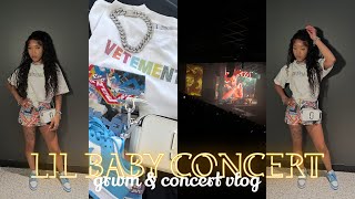 vlog lil baby concert  prep grwm and concert vlog [upl. by Nosylla]