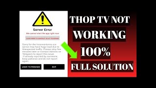 thoptv unable to connect to server  thop tv all problem solved [upl. by Yud817]