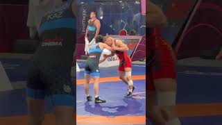 Akzhol Makhmudov KGZ vs Ibragim Magomadov KAZ wrestling борьба [upl. by Nnaitak786]