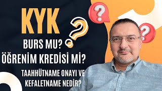 KYK PARASI BURSÖĞRENİM KREDİSİ KYK KEFALETNAME VE TAAHHÜTNAME NEDİR 2000₺ BANKKART GENÇ [upl. by Anali]