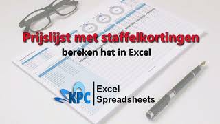 Prijslijst met staffelkortingen berekenen in Excel ✅ [upl. by Arndt]