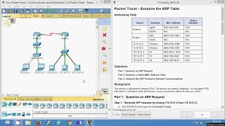 5328 Packet Tracer  Examine the ARP Table [upl. by Linoel326]