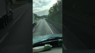 Semi truck trailer brakes caught fire [upl. by Atsira]