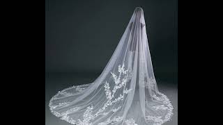 WV170 Mantilla Lace Cathedral Veil Wedding Bridal Veil Shop Online weddingveil bridalveil [upl. by Nahttam247]