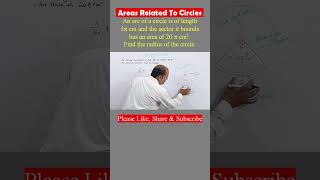 An arc of a circle is of length 5pi cm and the sector it bounds has an area of 20pi cm2 shorts [upl. by Jacklin]