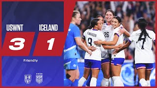 Emma Sears scores in debut as USA beat Iceland again  USWNT 31 Iceland  Official Highlights [upl. by Nnarefinnej]