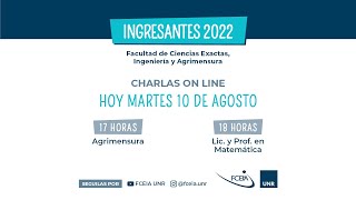 Ingresantes 2022  Lic y Prof en Matemática [upl. by Monto47]