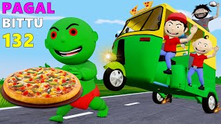 Pagal Bittu Sittu 132  Bittu Sittu Pizza Wala Cartoon  Bittu Sittu Toons [upl. by Ydnelg]