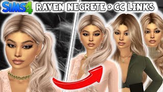 Raven Negrete Sim Lookbook  CC Links  Sims 4 CAS [upl. by Beacham]