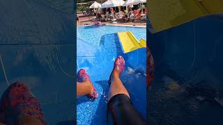 Smallest Racer Waterslide in the World 🏁 waterslide shortsfeed shortsvideos [upl. by Ilac]