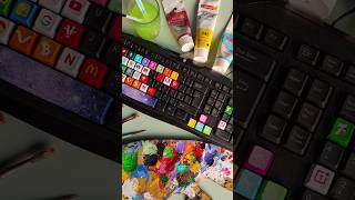 customising keyboard part 22 art acrylic acrylicpainting painting acrylicpaint artist drawing [upl. by Darill]