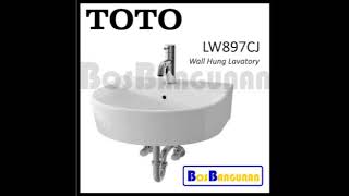 Wastafel Gantung TOTO LW 897 CJ  Wall Hung Lavatory TOTO LW 897 CJ [upl. by Meek940]