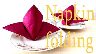 How to fold a Napkin Flower Lily Folding Napkins easy [upl. by Forest731]