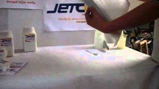 JETCOAT INDONESIA Membuat Kain spunbond SIAP DICETAK DI EPSON T13 [upl. by Saylor]