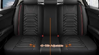 Pariitadin Leather Car Seat Covers Front Set Waterproof Leatherette Automotive Vehicle Cushion Cove [upl. by Ahteres]