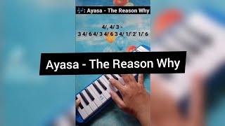 Ayasa  The Reason Why kover pianika  not angka shorts ayasa notes [upl. by Tavy482]