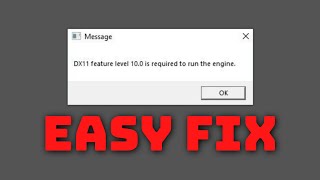 Fix DX11 feature Level 100 is required to run the engine [upl. by Daffodil585]