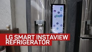 LGs seethrough smart fridge takes the CES stage [upl. by Tloh]