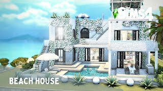 Tartosa Beach House  The Sims 4 Speed Build  No CC [upl. by Ohcirej]