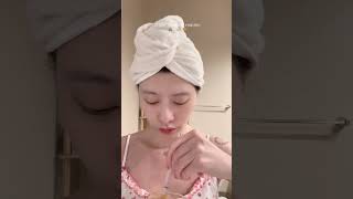 haircare 10stepkoreanskincareroutine morningroutine morningskincareroutine aesthetic [upl. by Ecinwahs824]