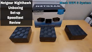 Netgear Nighthawk Mesh Wifi 6 System Unboxing Set up amp Review HD 1080p [upl. by Ssepmet]