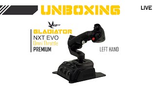 VKB Gladiator NXT EVO Omni Throttle Premium Left Hand UNBOXING Bad Quality image amp sound sorry 😔 [upl. by Yong]