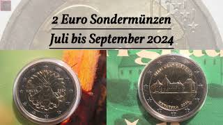 2 Euro Sondermünzen 2024  Alle Ausgaben von Juli bis September 2024 [upl. by Good]