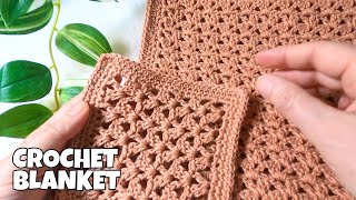 How to Crochet a Newborn Baby Blanket for LeftHanded Beginners [upl. by Gusta]