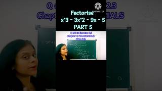 exercise 23 Q 5 ii class 9th polynomials PART 5 🔥 factorisation x3 3x2  9x  5 [upl. by Eiggep]