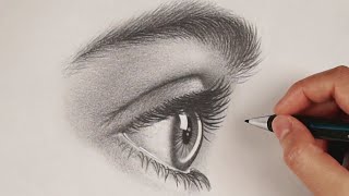 How to Draw an Eye from the Side  StayHome and Draw WithMe [upl. by Ameehsat]