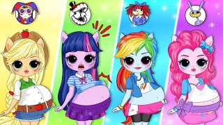 If Digital Circus Pregnant  MLP Twilight Sparkle amp Friends  DIYs Paper Doll amp Craft [upl. by Devad]