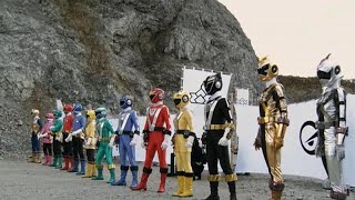 Shinkenger Vs Goonger Henshin amp Roll Call [upl. by Nyletak]