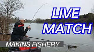 Match Fishing  LIVE MATCH  MAKINS FISHERY Rob Wootton [upl. by Leahcimluap117]