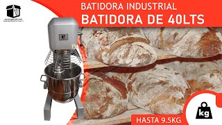 BATIDORA INDUSTRIAL PARA PANADERIAS Planetary mixer El Salvador Batidora de 40 litros [upl. by Ennayar]