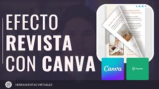 Como hacer el efecto revista en CANVA  Efecto pasar páginas [upl. by Pack595]