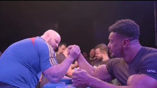 Sabin Badulescu Slayer of Levan Saghinashvili amp Larry Wheels Armwrestling practice [upl. by Berfield411]