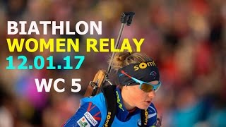 BIATHLON WOMEN RELAY 12012017 World Cup 5 Ruhpolding Germany [upl. by Aciamaj390]