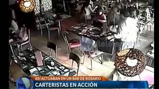 Carteristas en acción infraganti en Rosario  Telefe Noticias [upl. by Ecirtnahs]